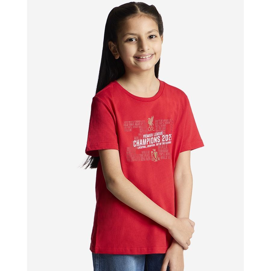 Liverpool T-Shirt EPL Champions 2024/25 - Red Kids-SoccerKits Hub | Buy Soccer Jerseys Online